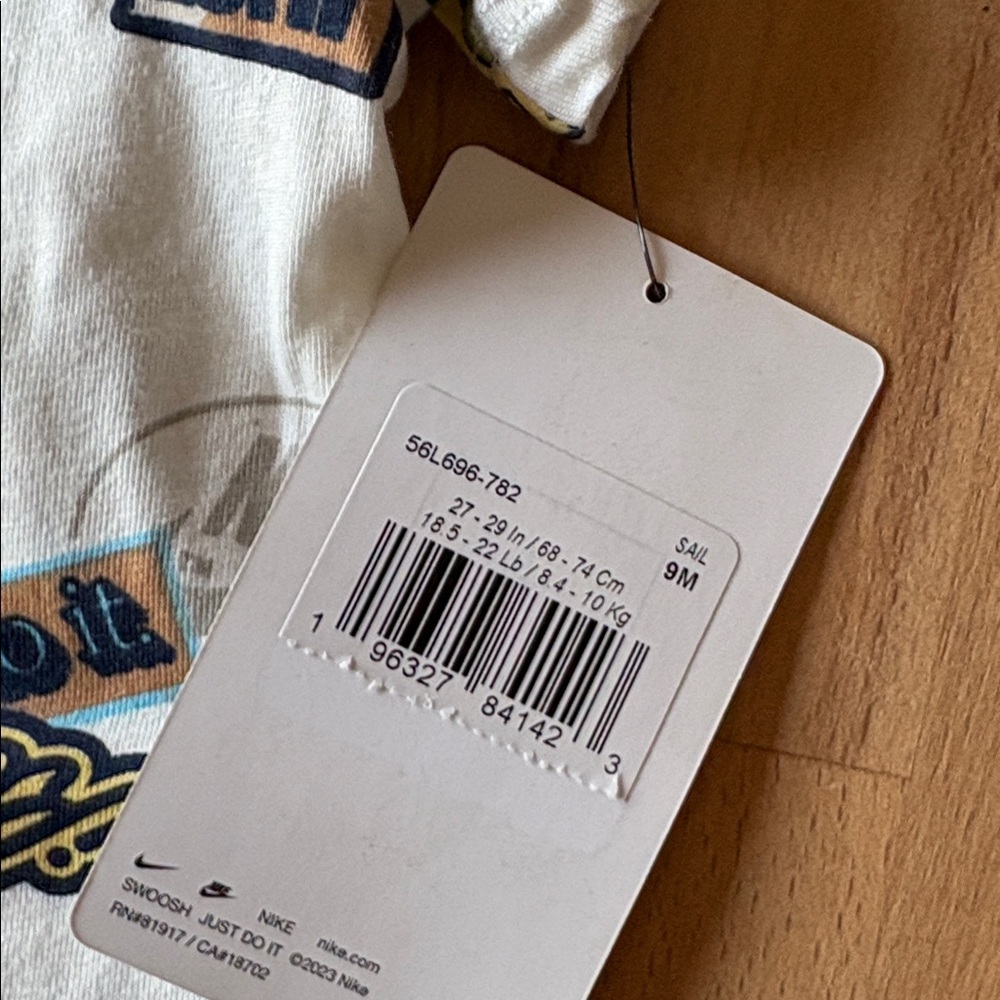 NWT: Nike 9 month onesie - Picture 2 of 3